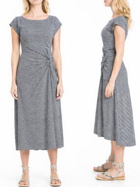 MAX STUDIO Side Ruched Midi Dress LARGE